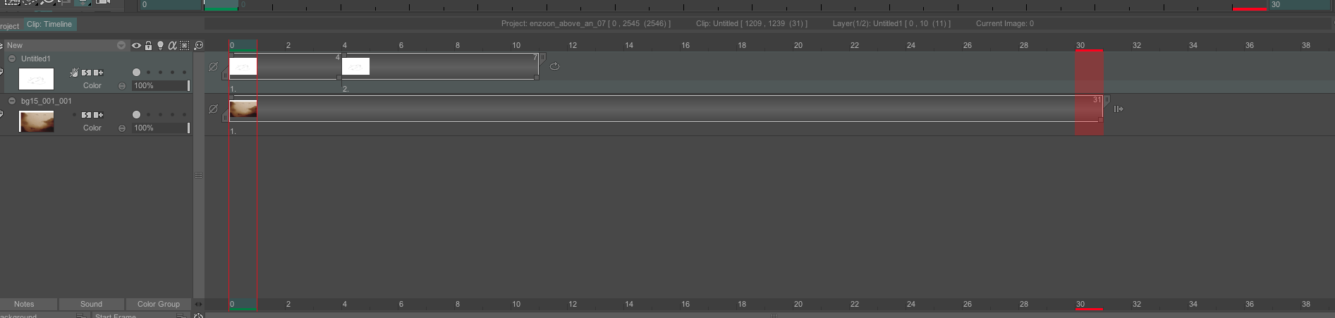 Here is how I have to change it in order to render until frame 30.