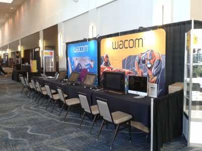 Wacom booth before the CTN starts