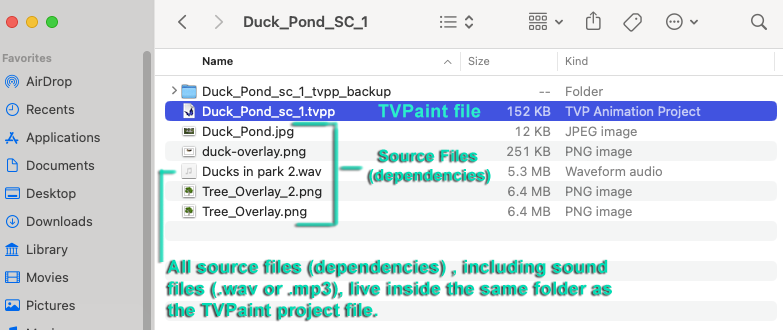 Source Files reside in same folder as TVPaint project.png