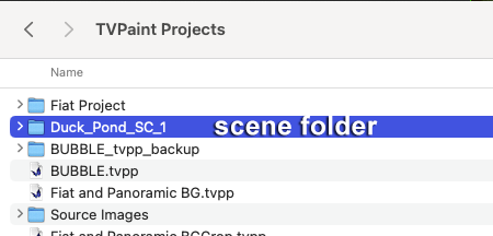 Each TVPaint Project has separate folder .png